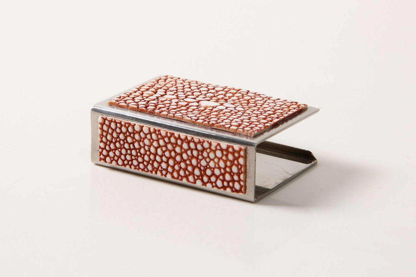 Match box Holder Coral shagreen matchbox holder Matchbox cover
