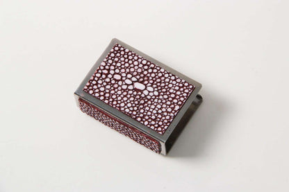 Match box holder Shagreen mulberry matchbox cover