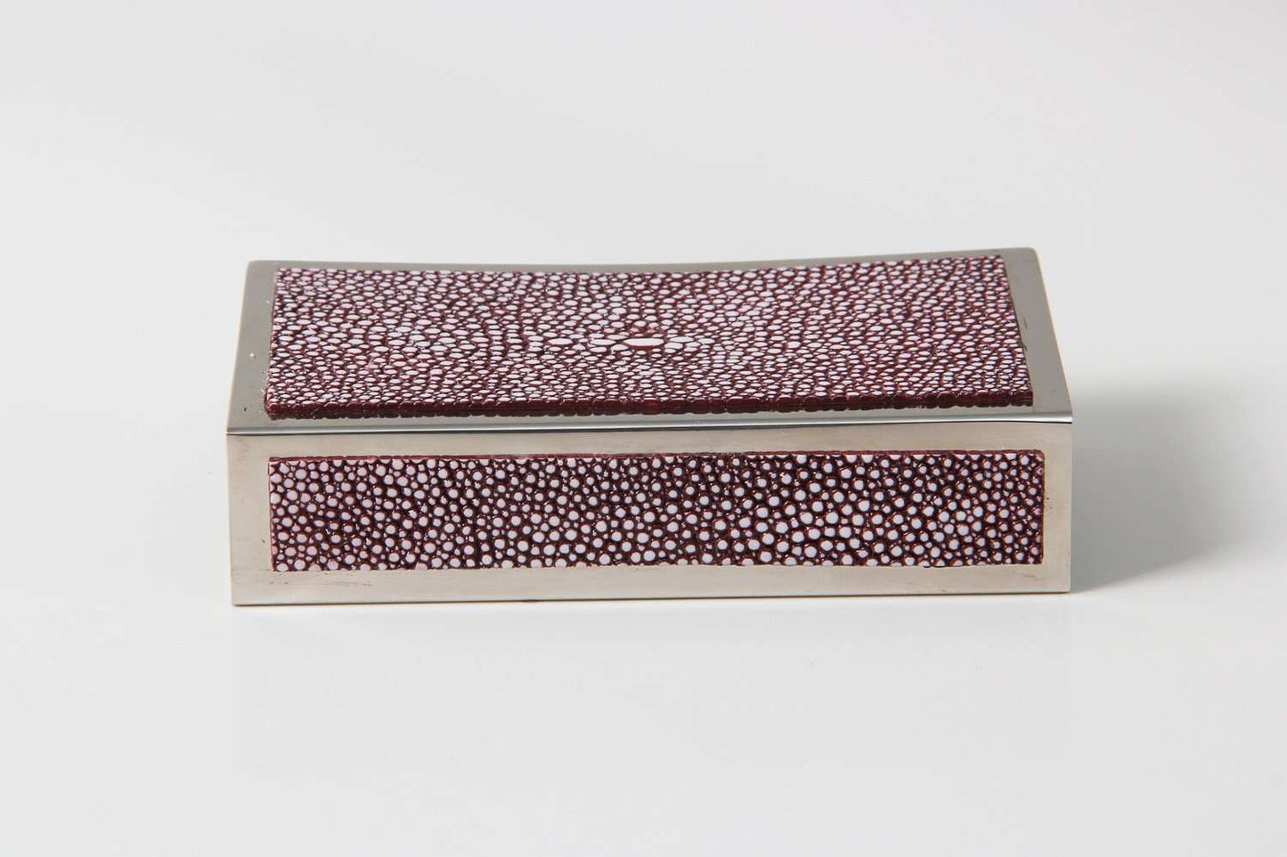 Matchbox Holders in Mulberry Shagreen