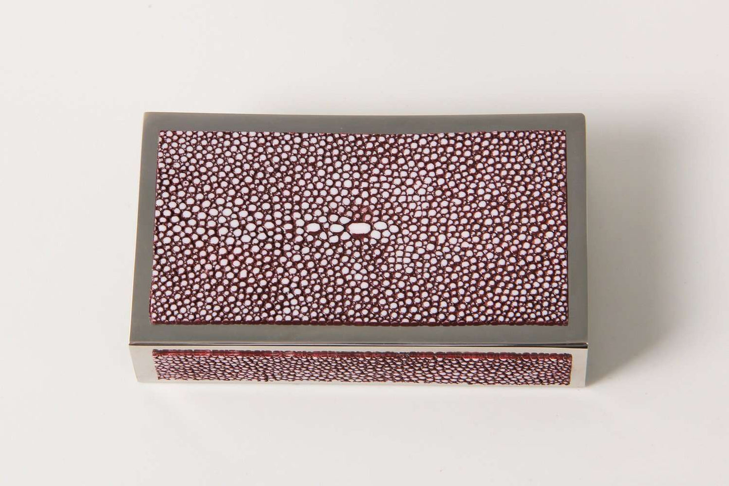 Matchbox Holders in Mulberry Shagreen