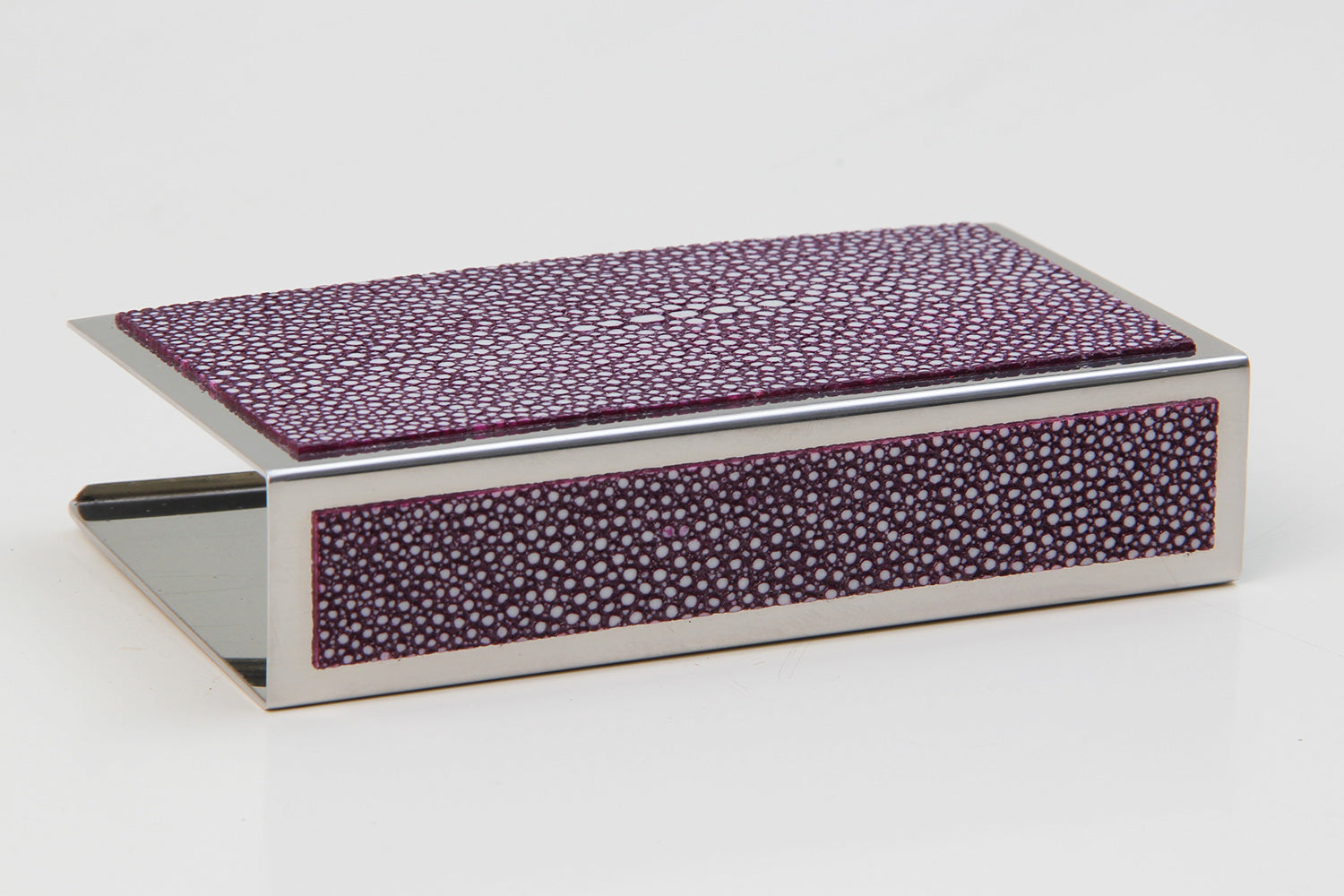 match box holder chic Purple shagreen matchbox cover