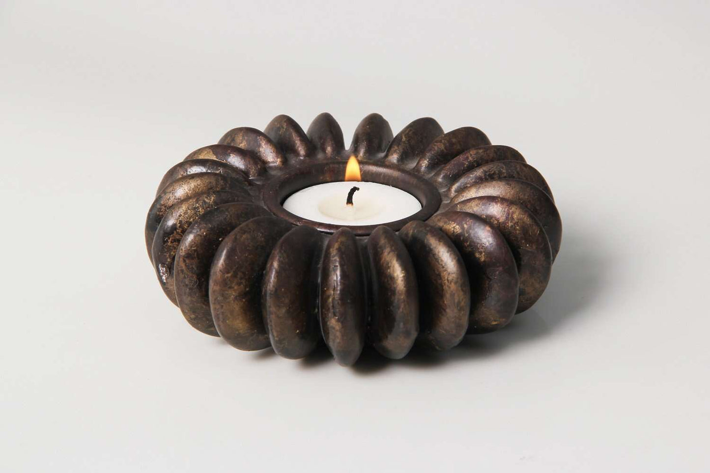 Seed Tea Light Holder in Bronze