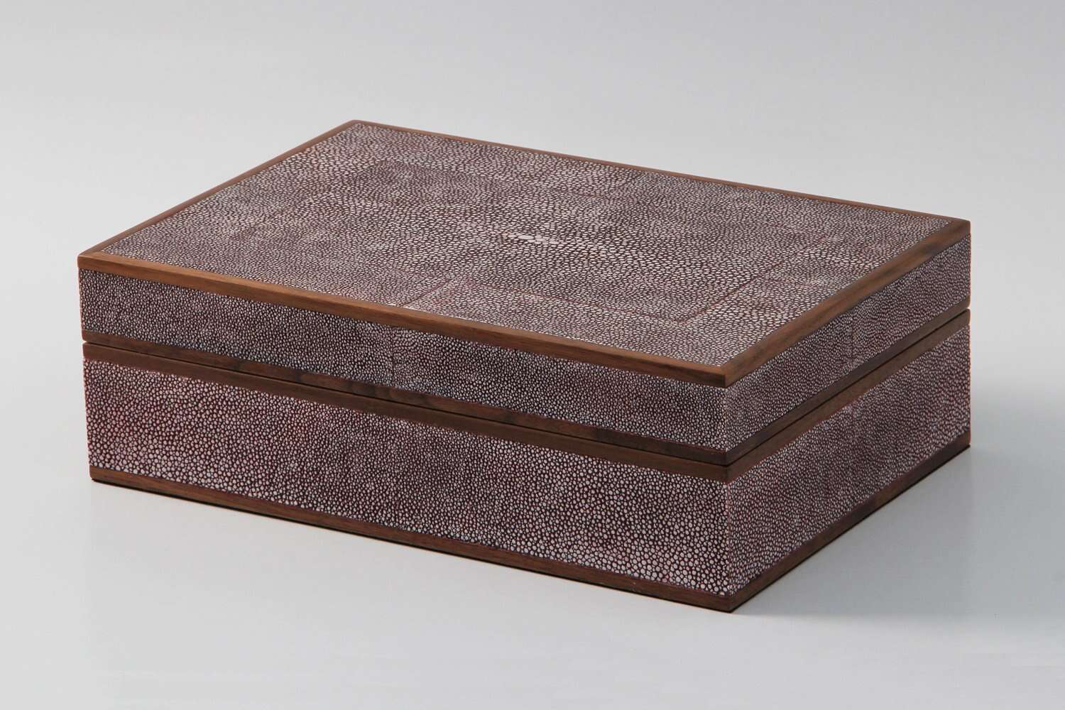 Birthday gift present unique shagreen jewelry box with mirror