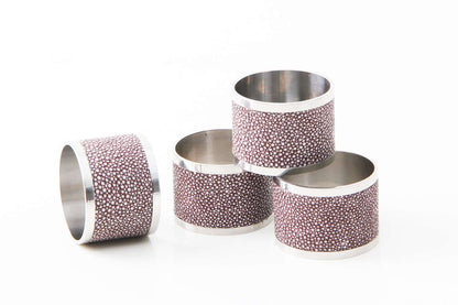 Napkin rings Forwood Design Mulberry shagreen napkin rings