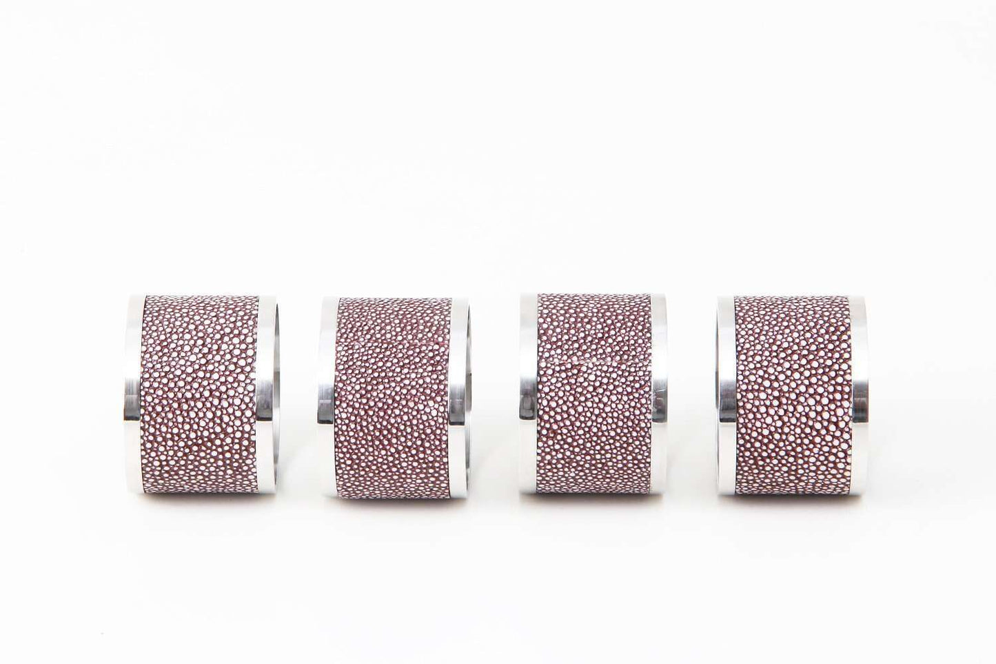 Napkin rings Gorgeous Mulberry shagreen napkin rings