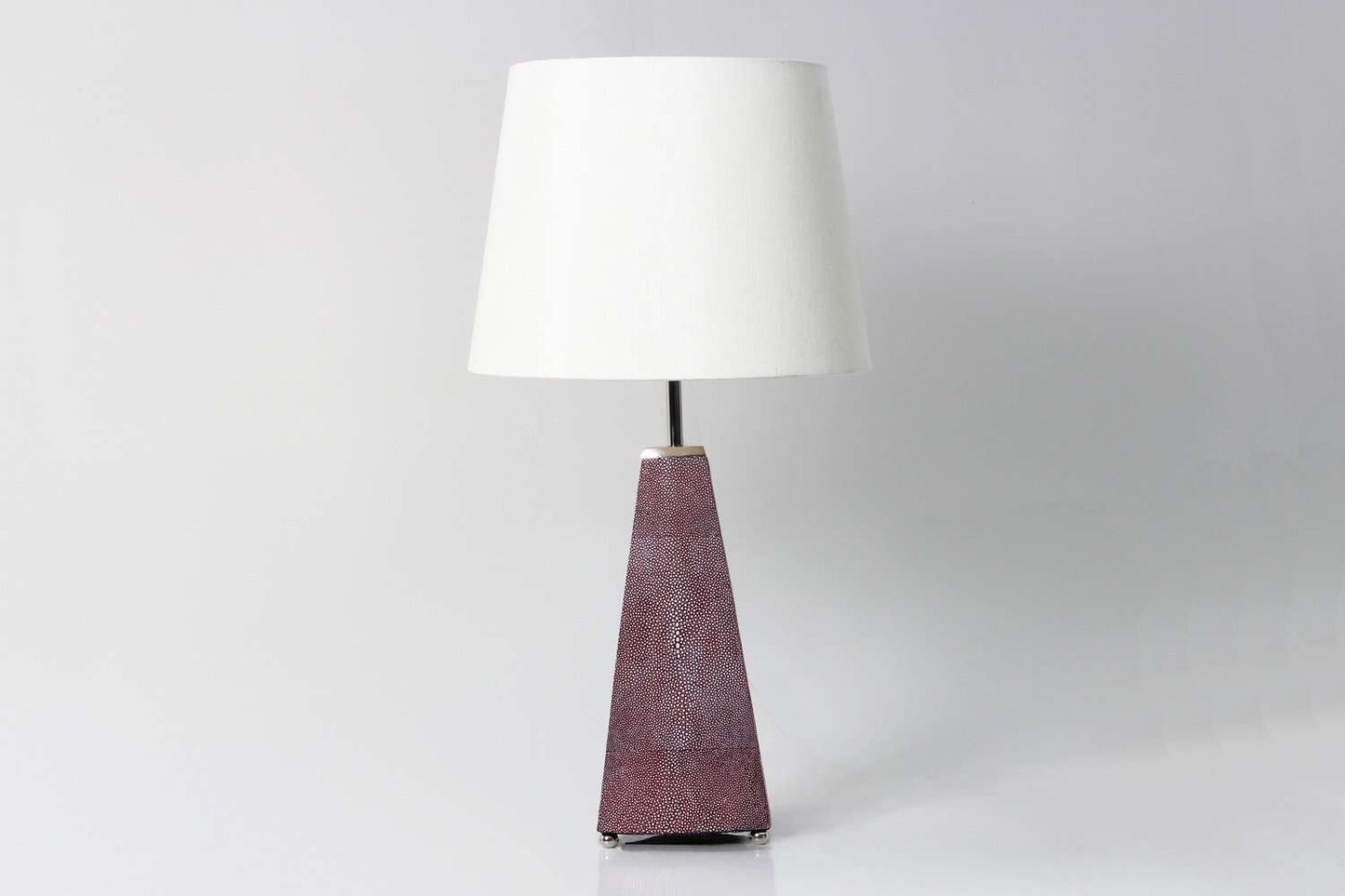 Steeple Table Lamp in Mulberry Shagreen