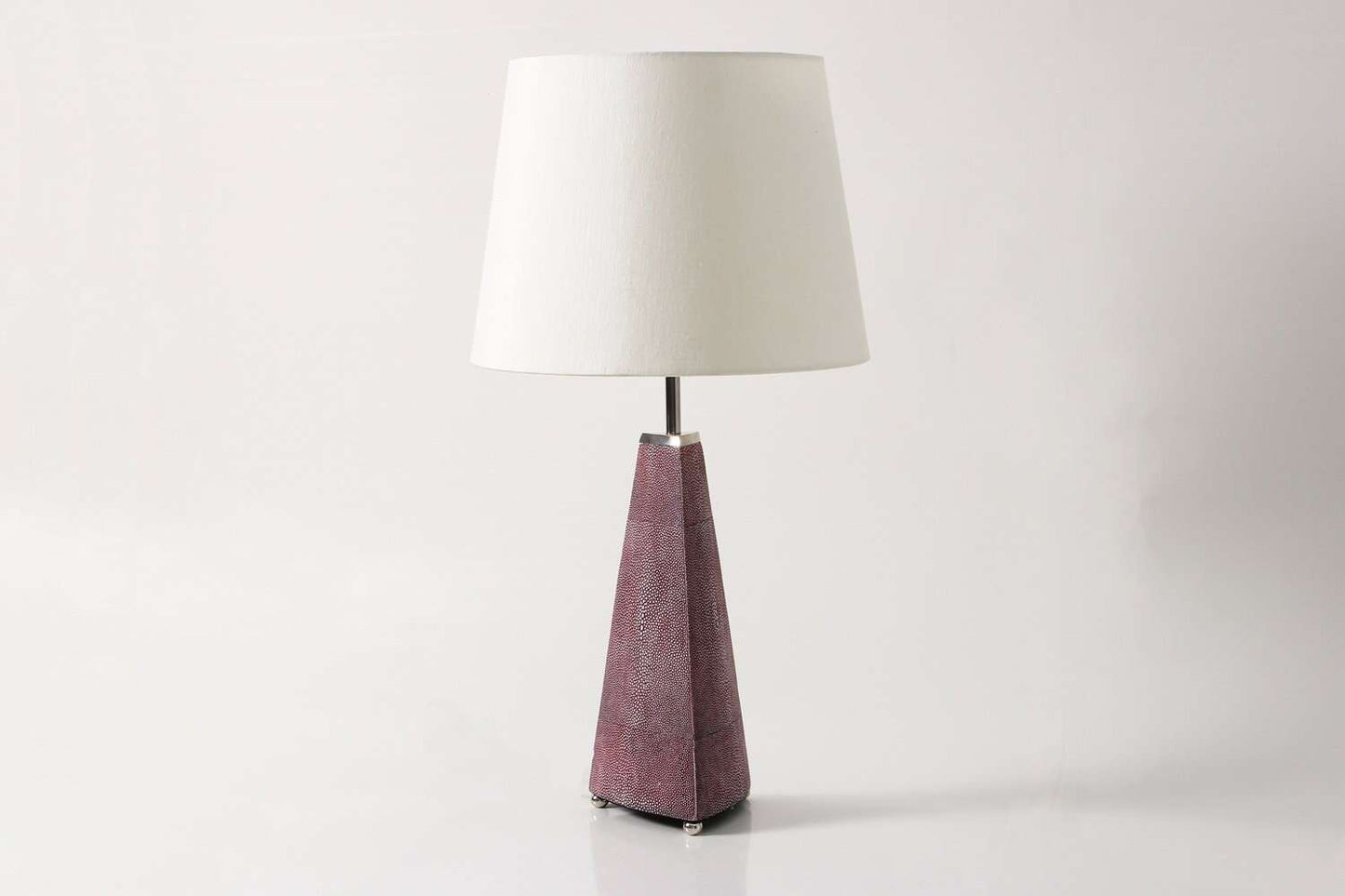 Steeple Table Lamp in Mulberry Shagreen