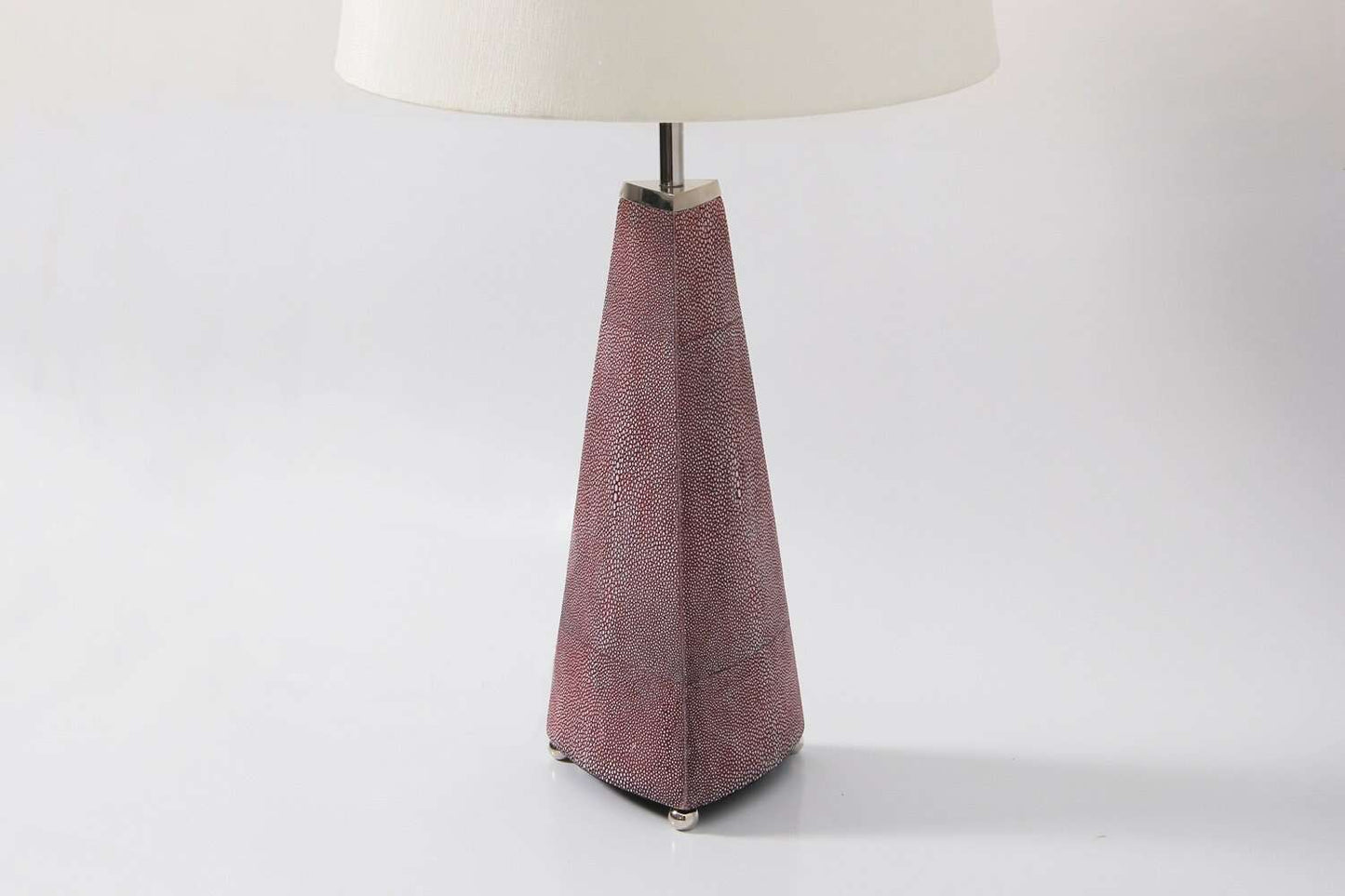 Steeple Table Lamp in Mulberry Shagreen