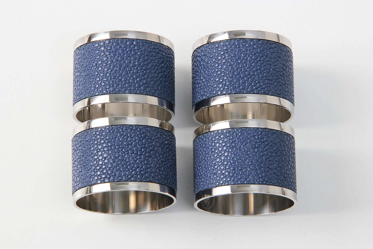 Napkin rings Chic Blue Shagreen napkin rings