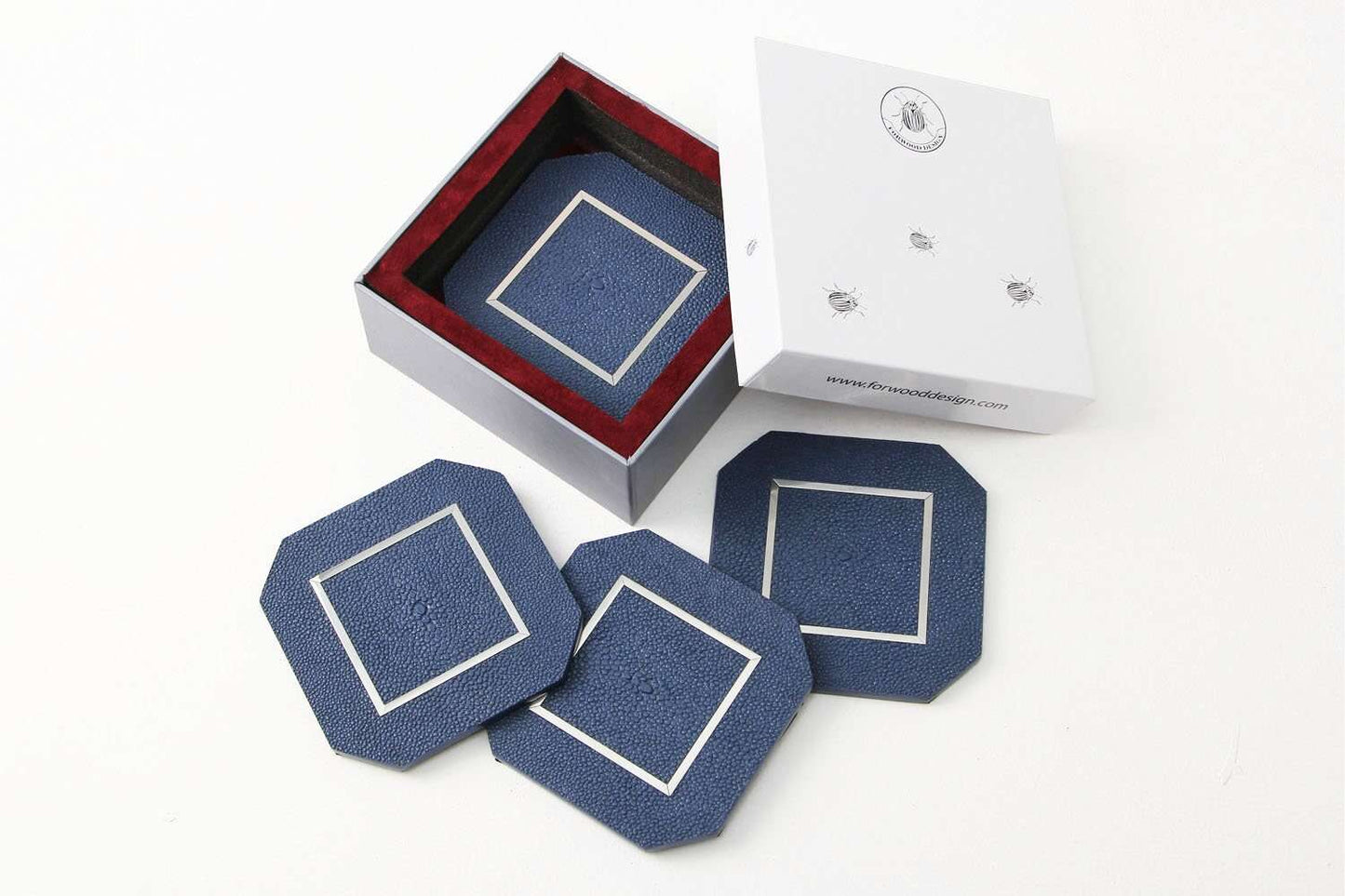 Coasters Shagreen coasters Set 4 coasters