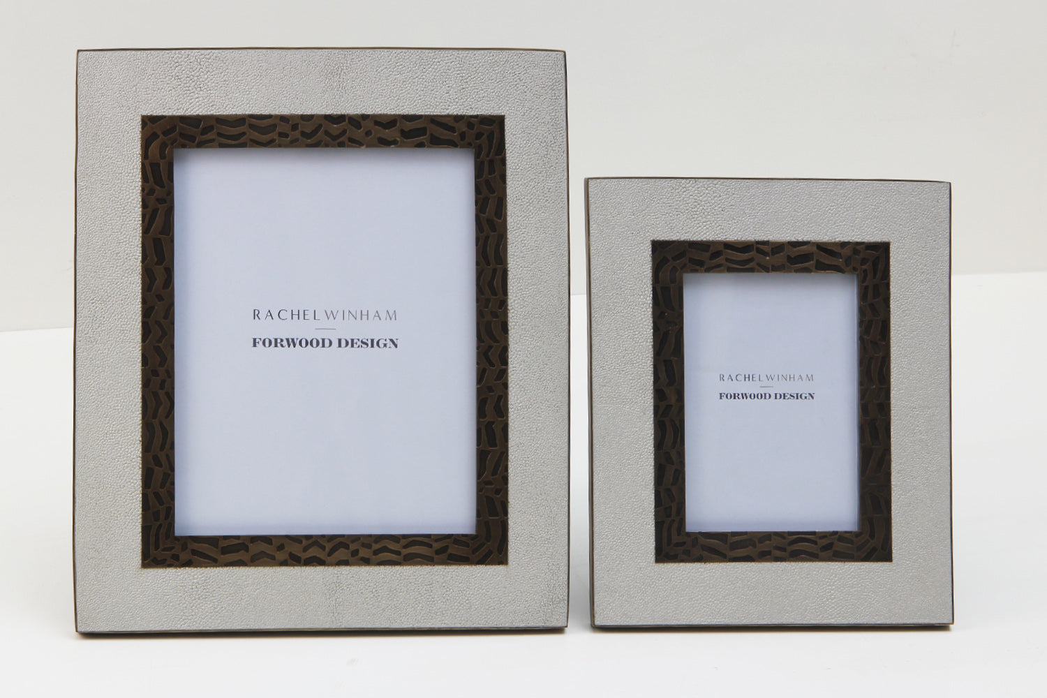 photo frame chic white shagreen photo frames