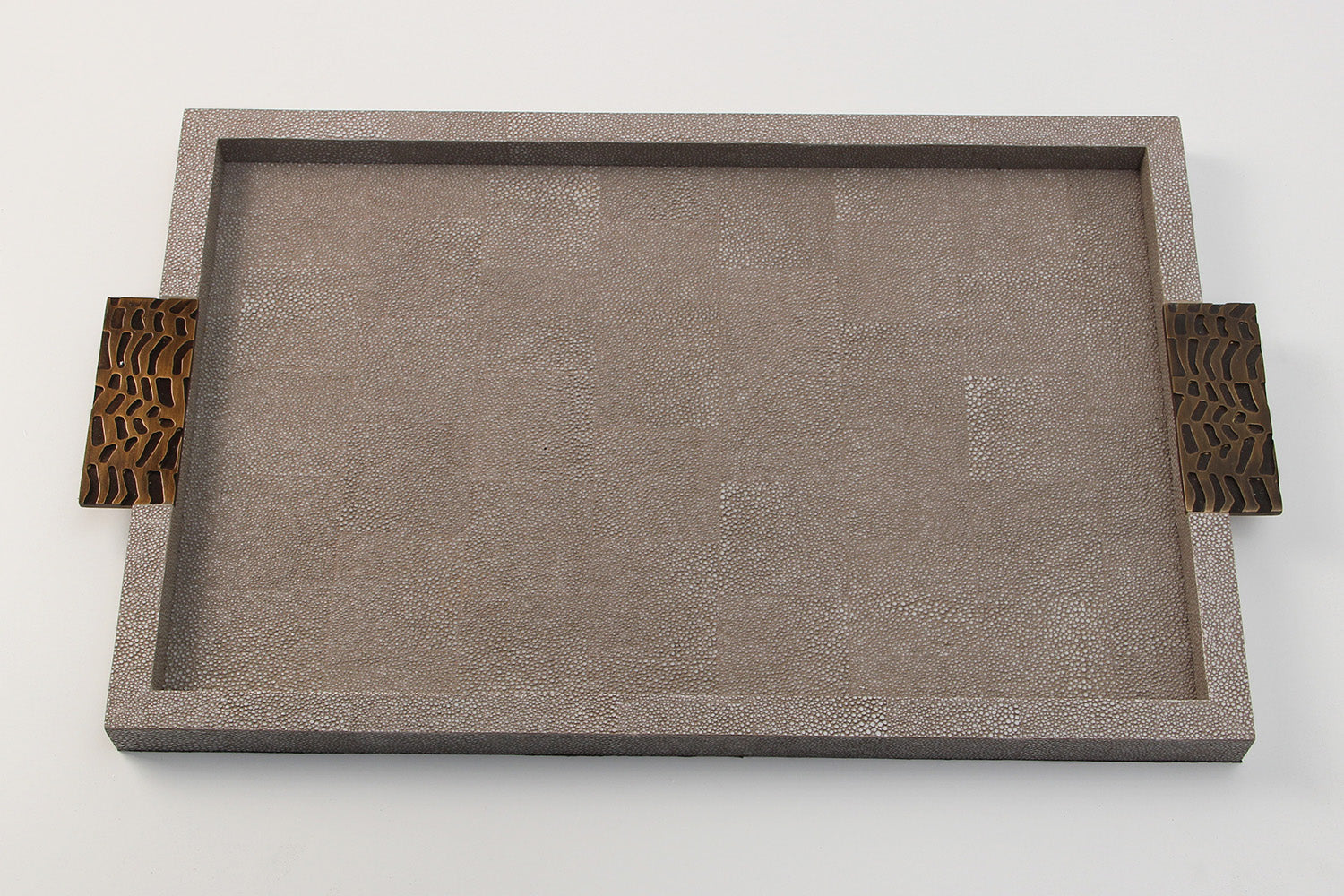 Drinks tray serving tray luxury Dune shagreen drinks tray