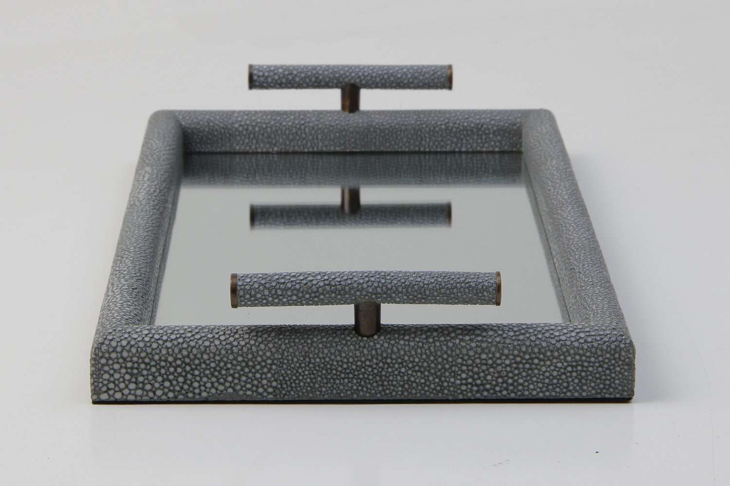 Trinket tray vanity tray green shagreen vanity tray