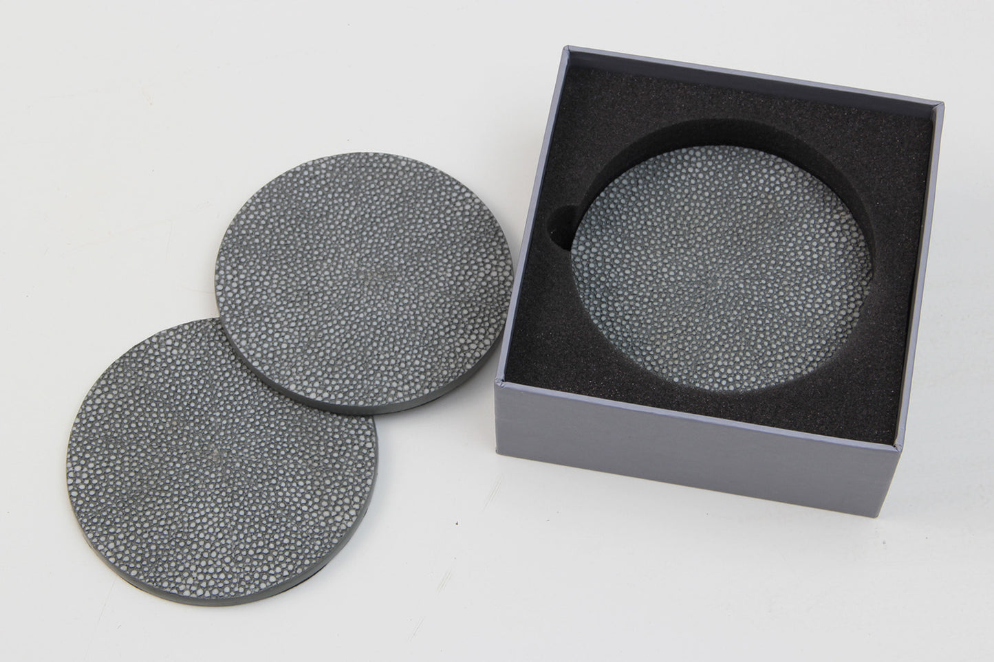 Drinks coasters green Shagreen coasters drinks coasters