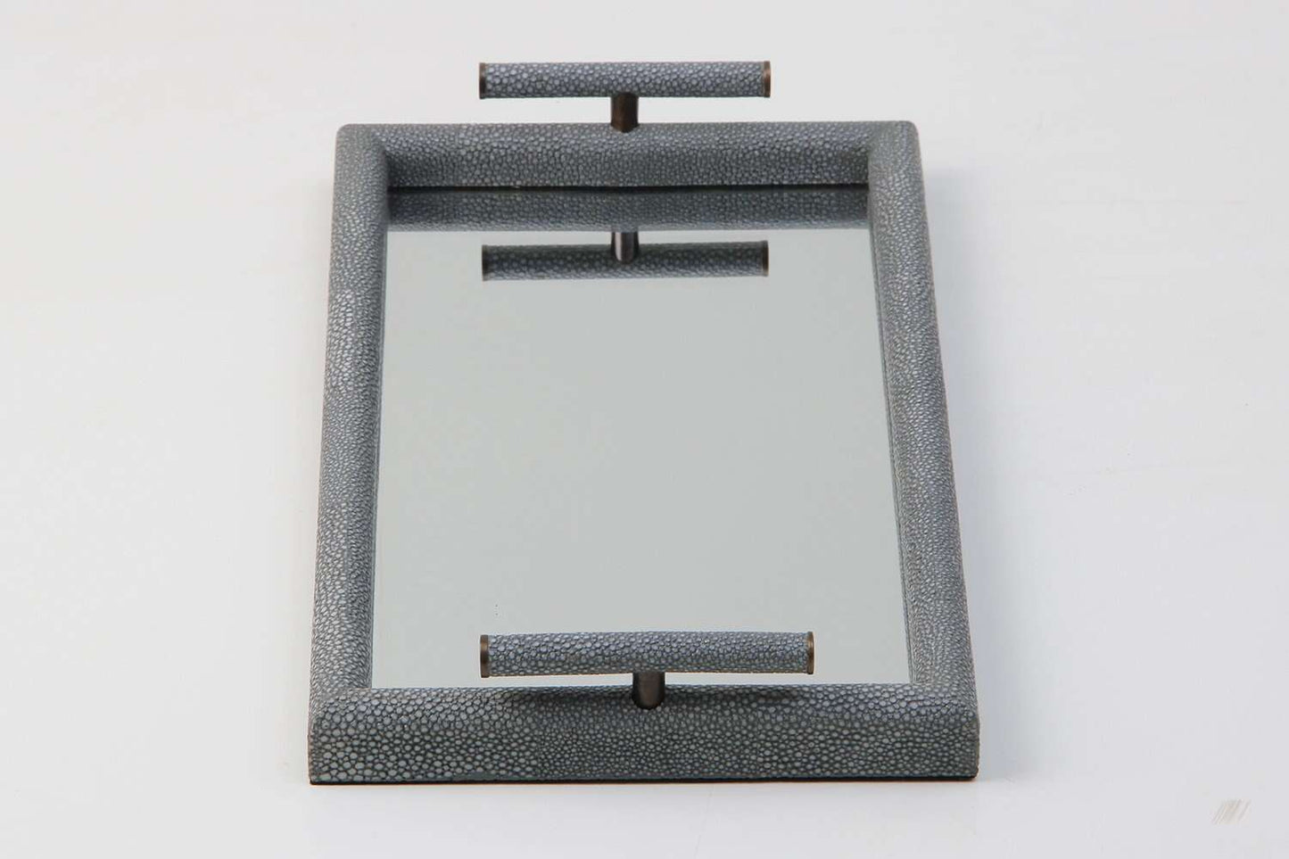 Trinket tray luxury green shagreen vanity tray