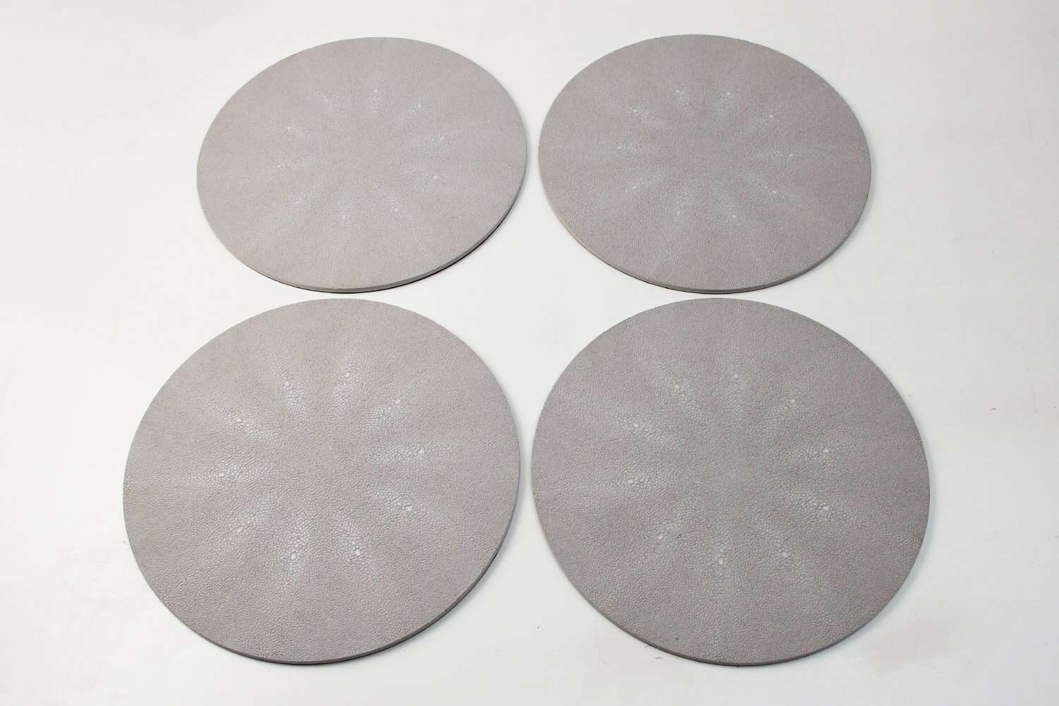 Place mats luxury white shagreen placemats