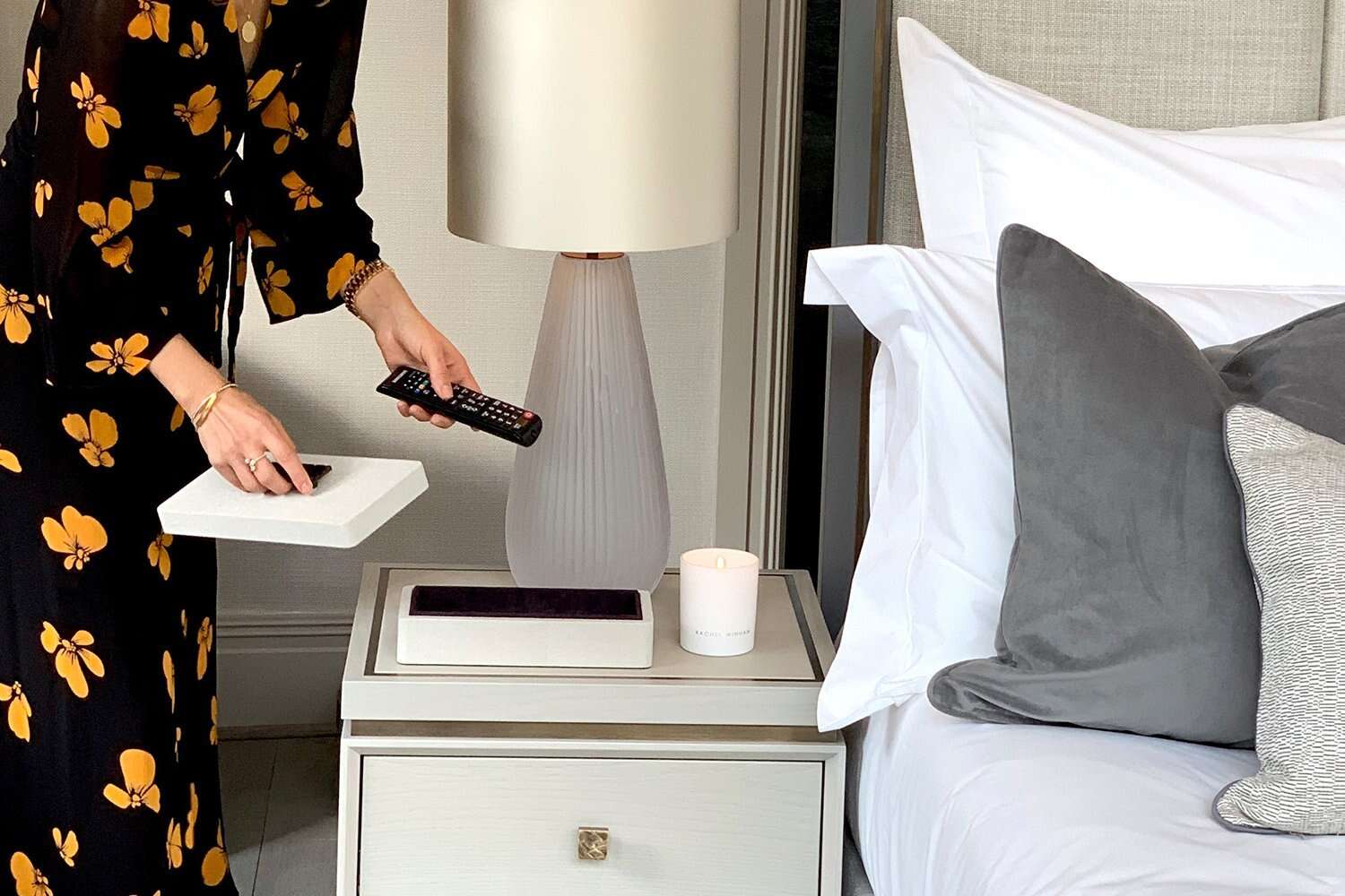 Trinket box remote box chic white shagreen trinket box