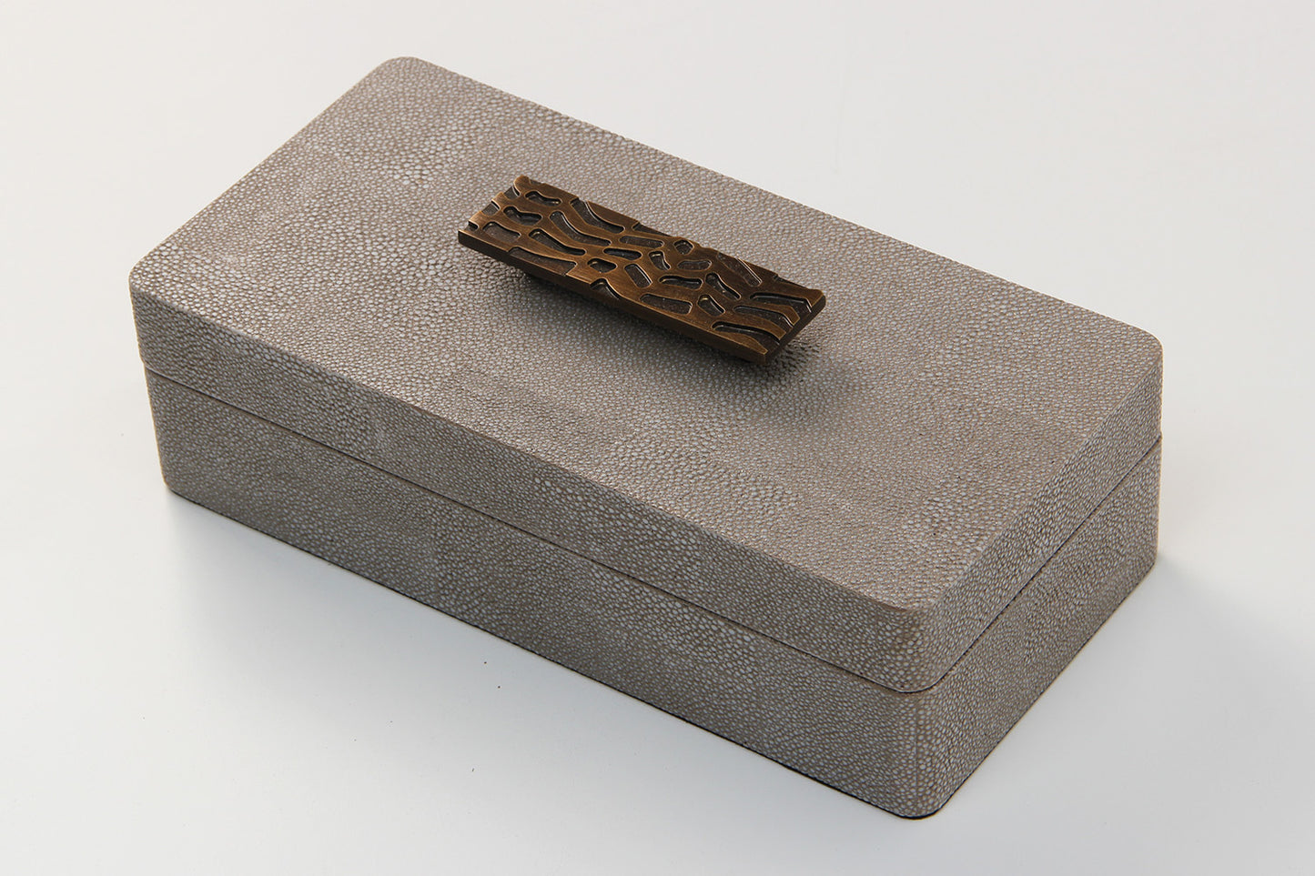 Jewelry box in faux shagreen