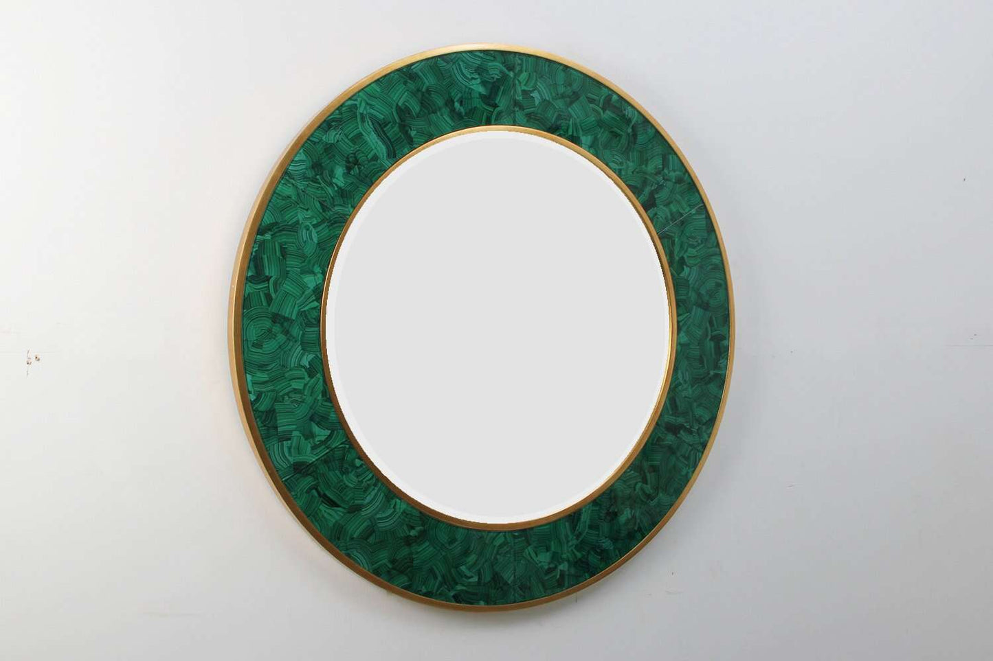 Round Hall Mirror in Malacite by Forwood Design