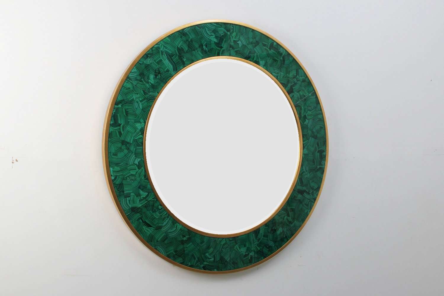 Round Hall Mirror in Malacite by Forwood Design