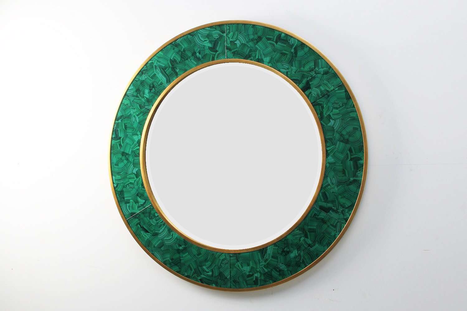 Hall mirror Round Wall Mirror malachite & gold leaf console table mirror