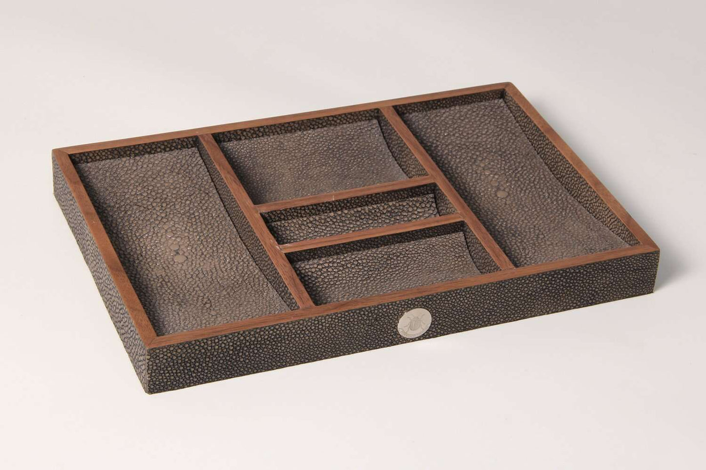 Brown shagreen valet tray birthday gift present