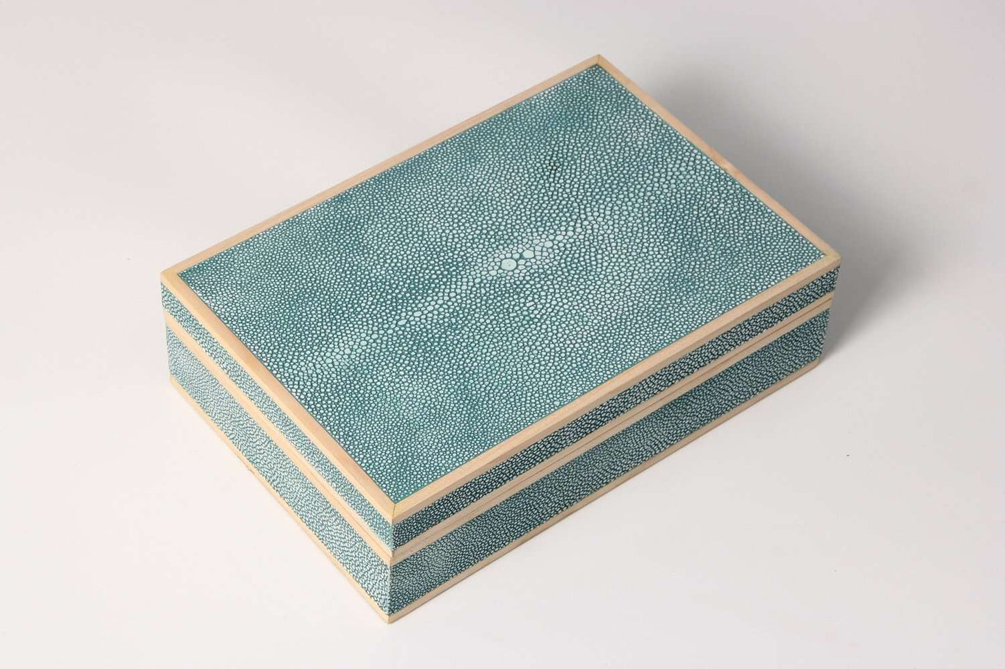 Jewellery box unique teal shagreen jewellery box