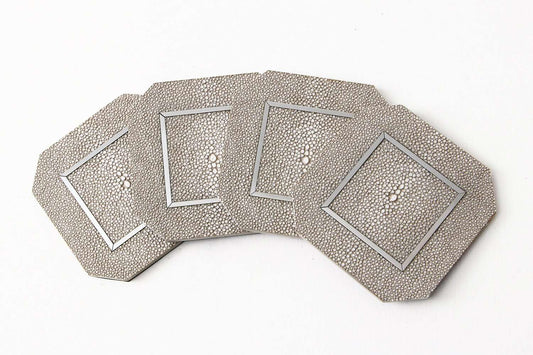 Otis Drinks Coasters in Barley Shagreen