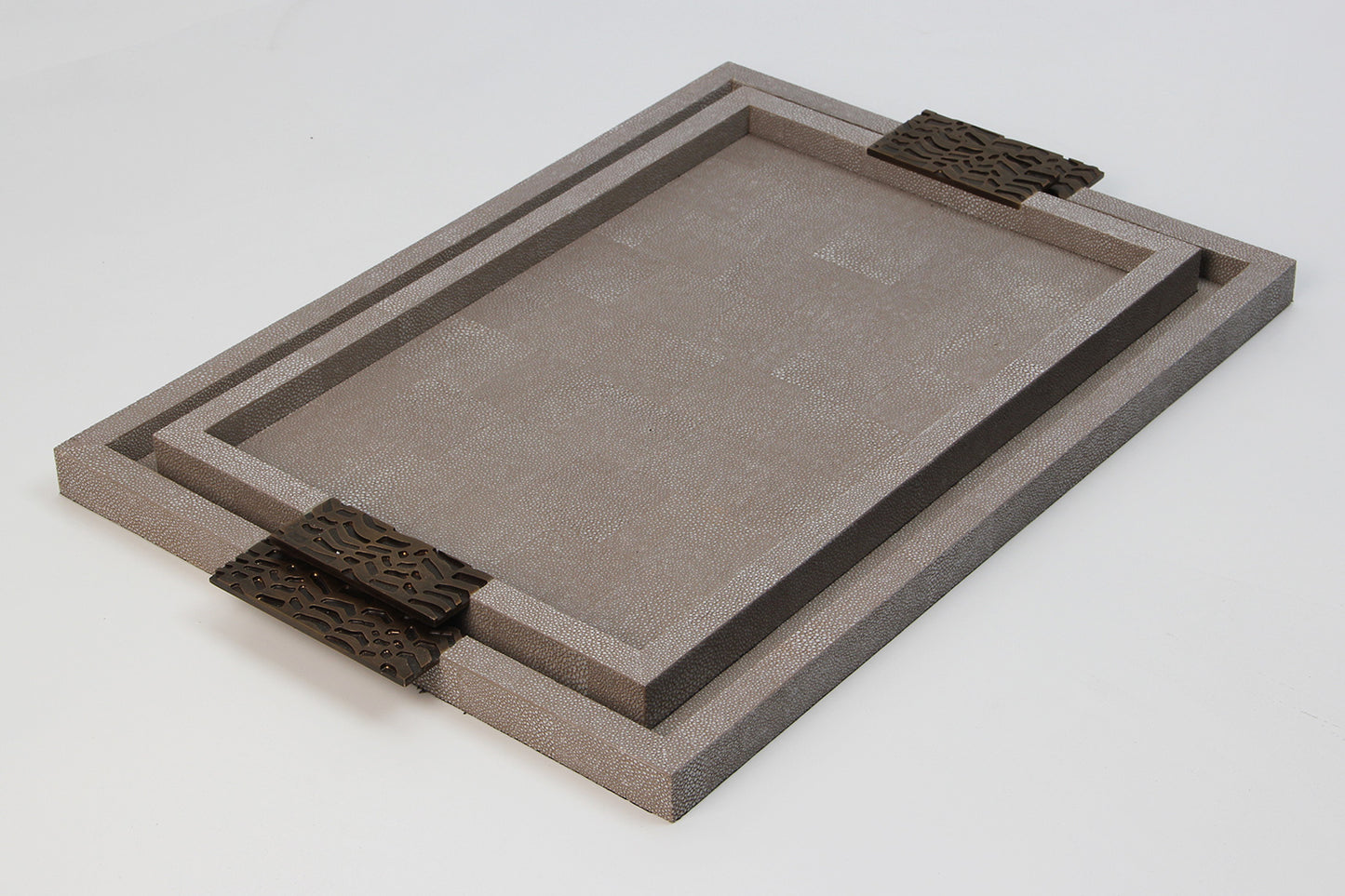 Drinks tray serving tray Dune shagreen drinks tray