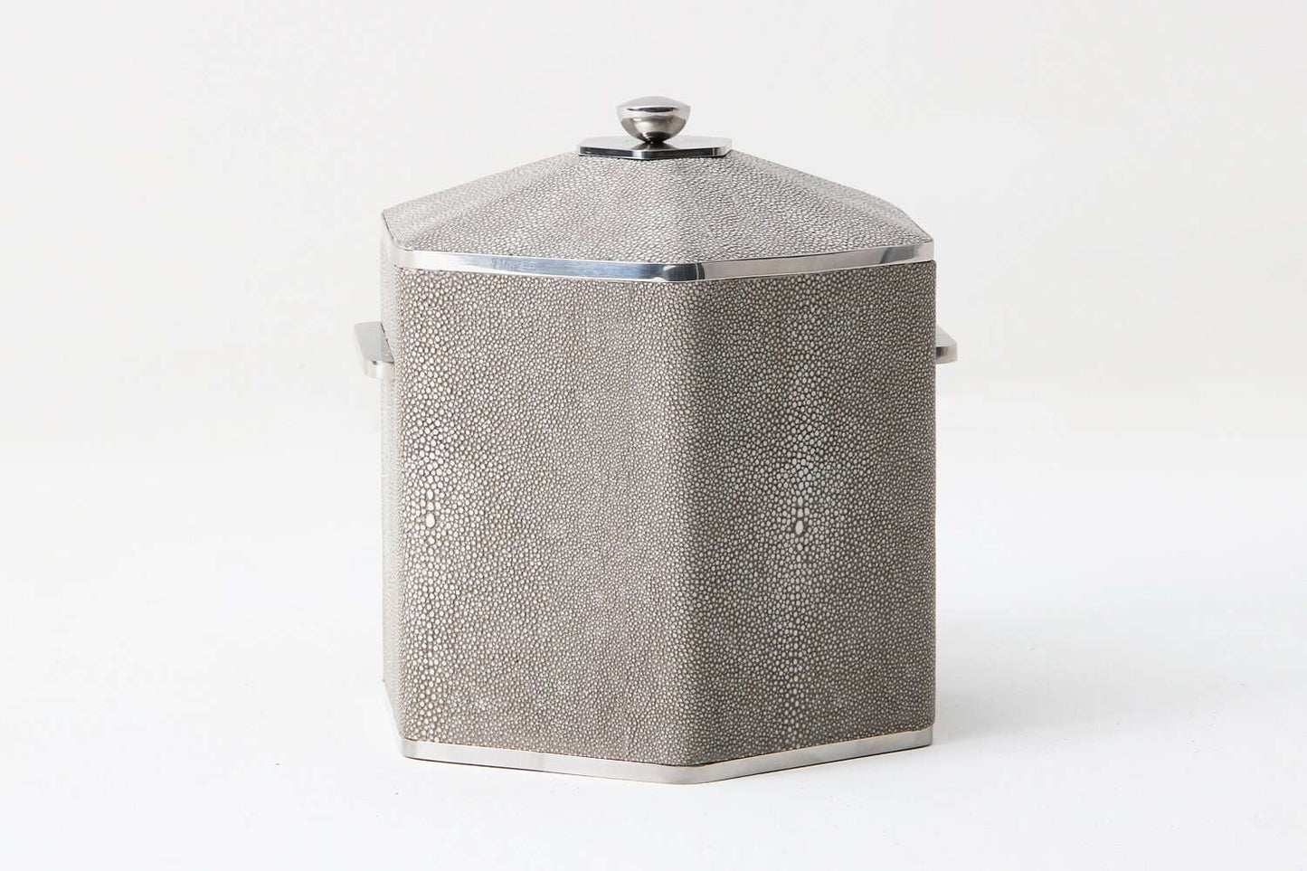 ice bucket gorgeous Taupe shagreen ice bucket
