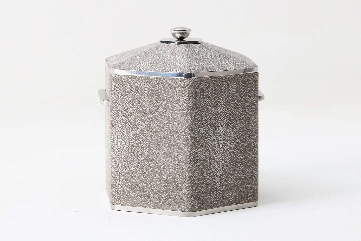 ice bucket gorgeous Taupe shagreen ice bucket
