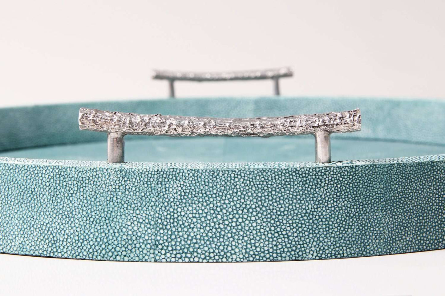 Serving tray gorgeous Forwood Design teal shagreen drinks tray