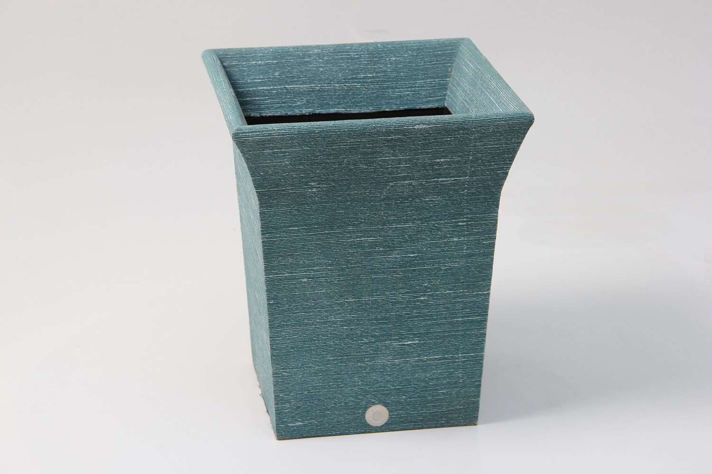 Tarka Teal Silk Waste Bin