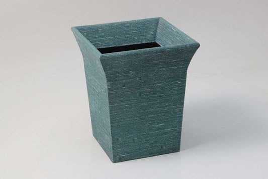 Waste paper bin Teal silk waste paper bin