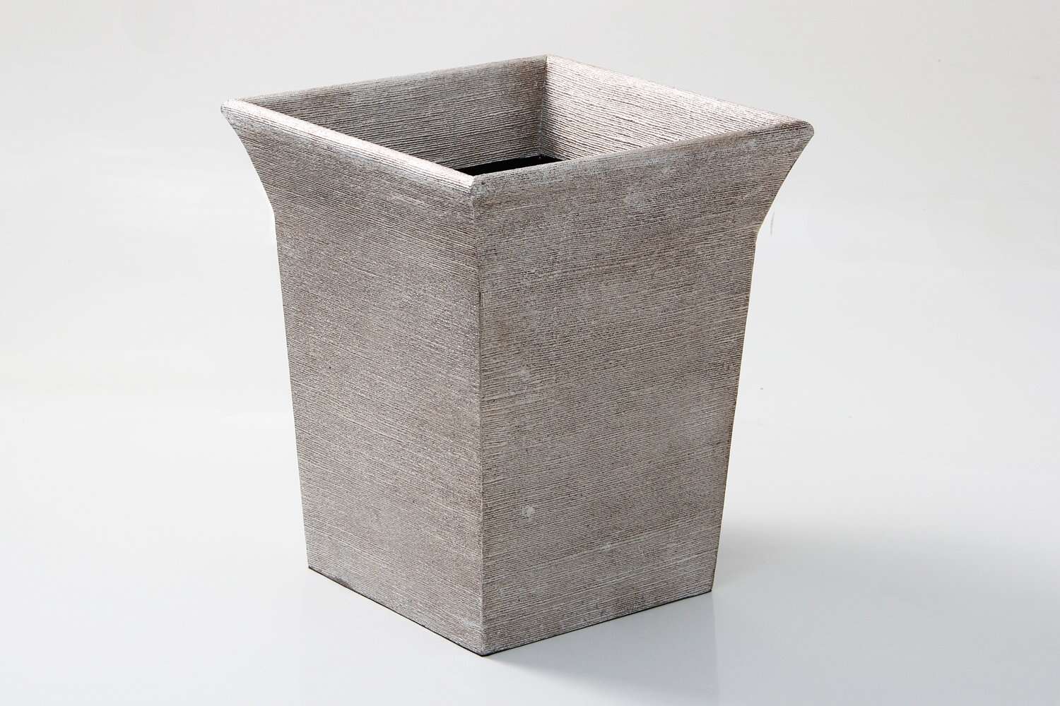 Waste paper bin chic silver silk waste paper bin