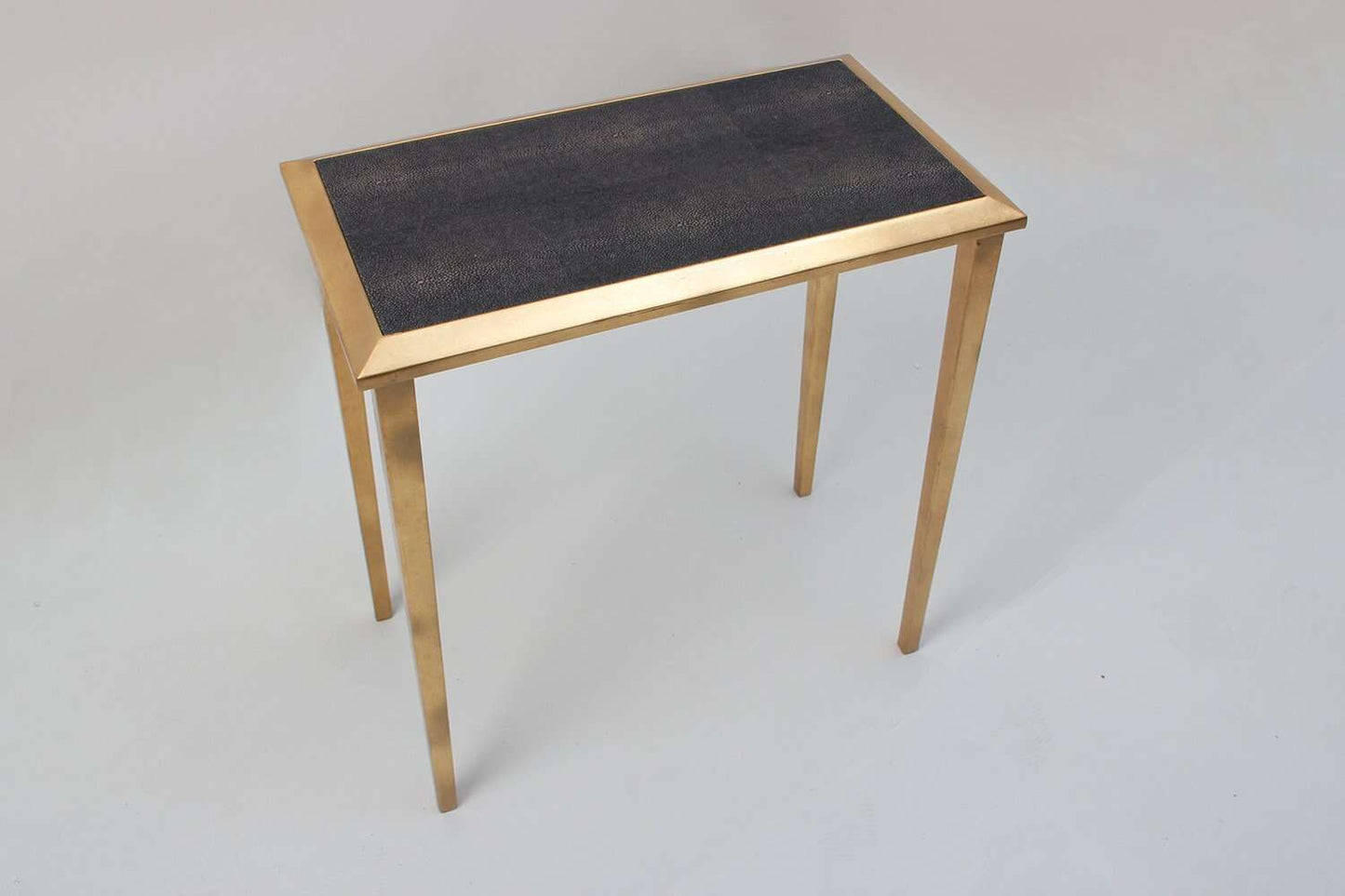 Lamp table chic brown shagreen lamp tabe side table