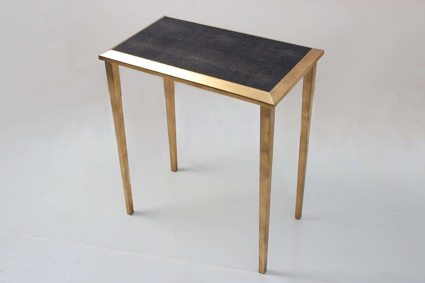 Lamp table brown shagreen side tabe Forwood Design lamp table