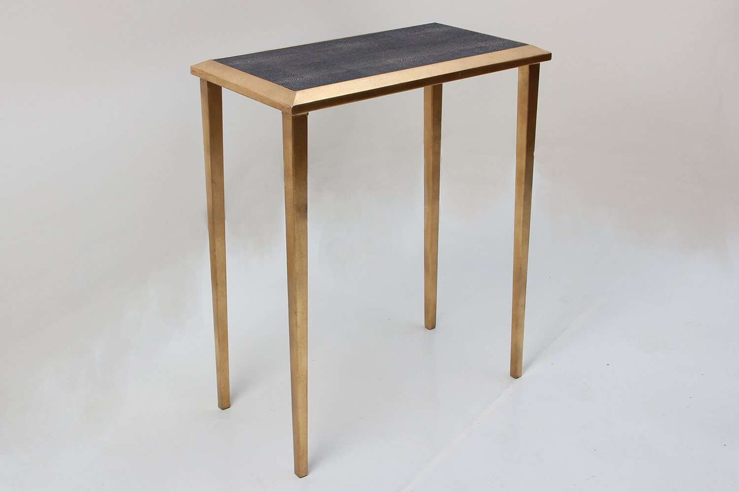Lamp table brown shagreen side tabe chic lamp table