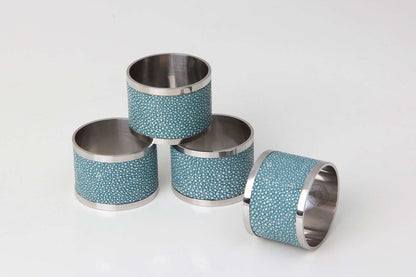 Napkin rings Forwood Design Teal Shagreen napkin rings