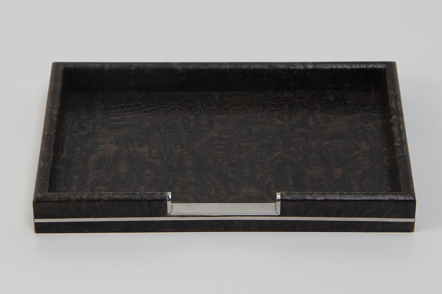 Small black tray Desk tray Black wooden desk tray