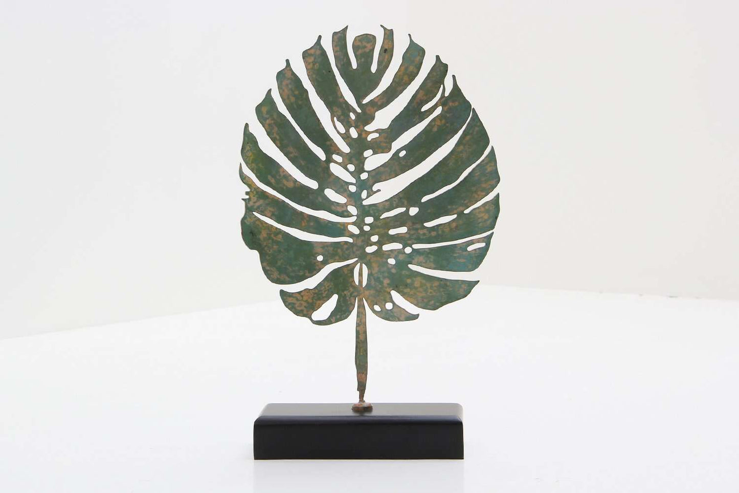 Verdigris Leaf Sculpture