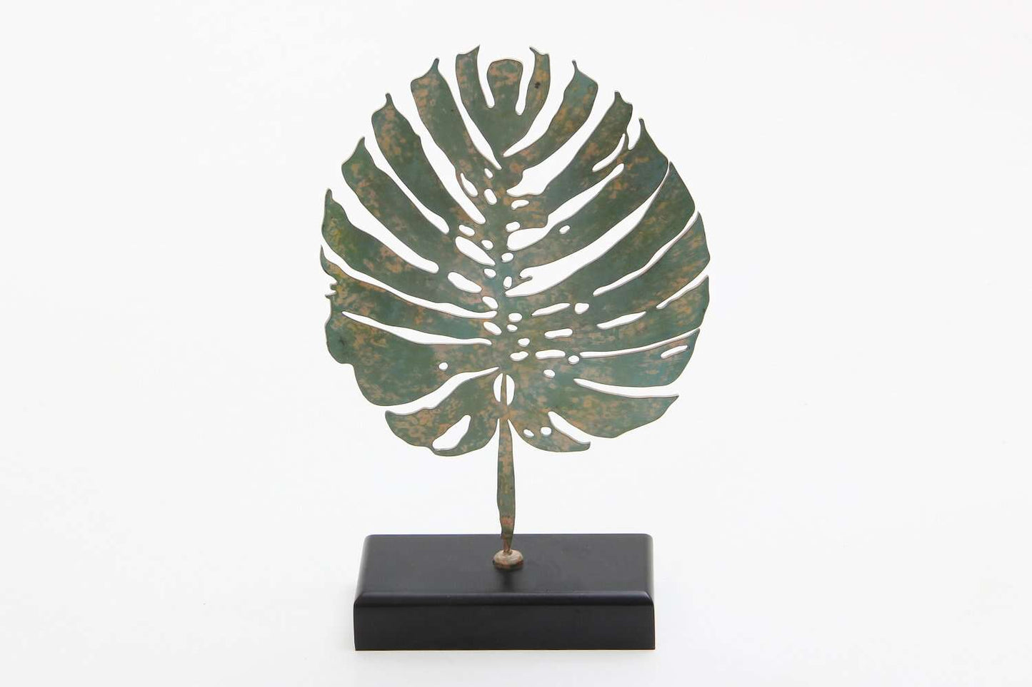 Verdigris Leaf Sculpture