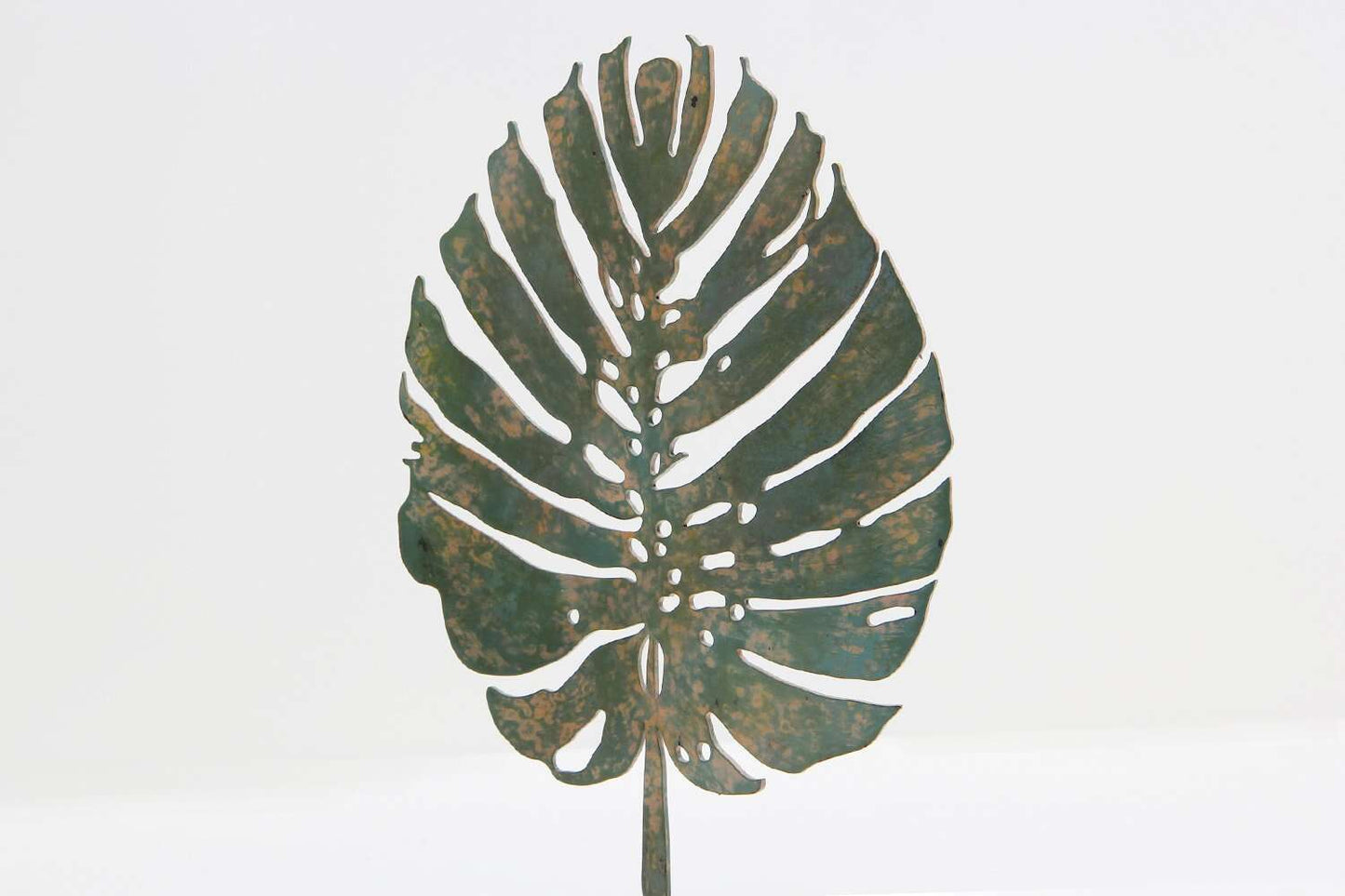 Verdigris Leaf Sculpture