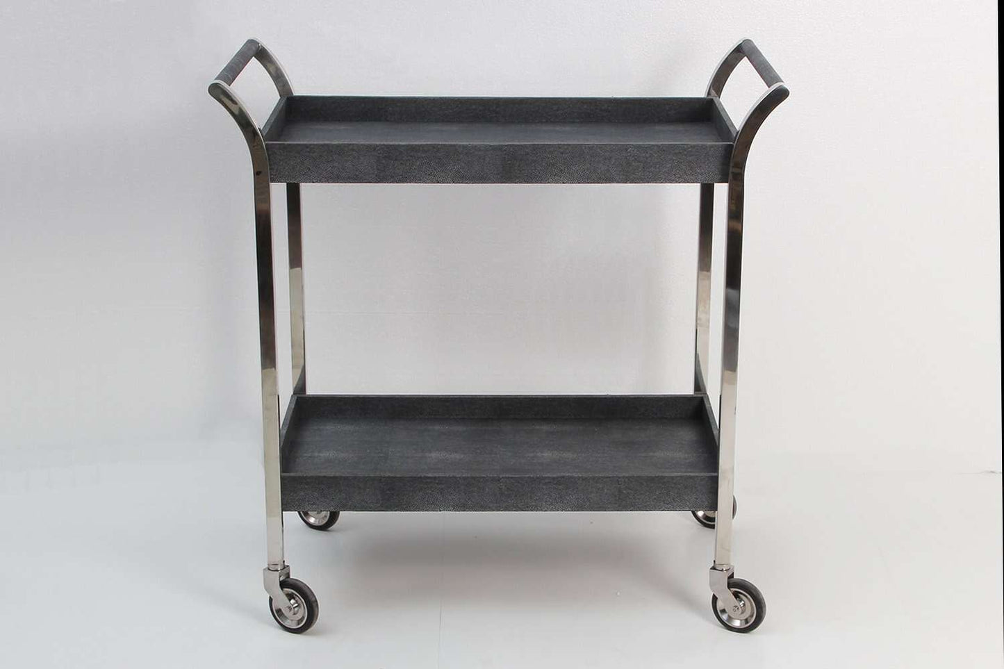 The Woodstock Drinks Trolley in Charcoal Shagreen