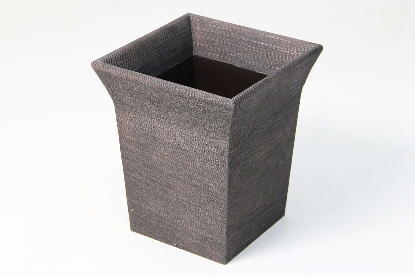 Waste paper bin unique brown silk waste paper bin