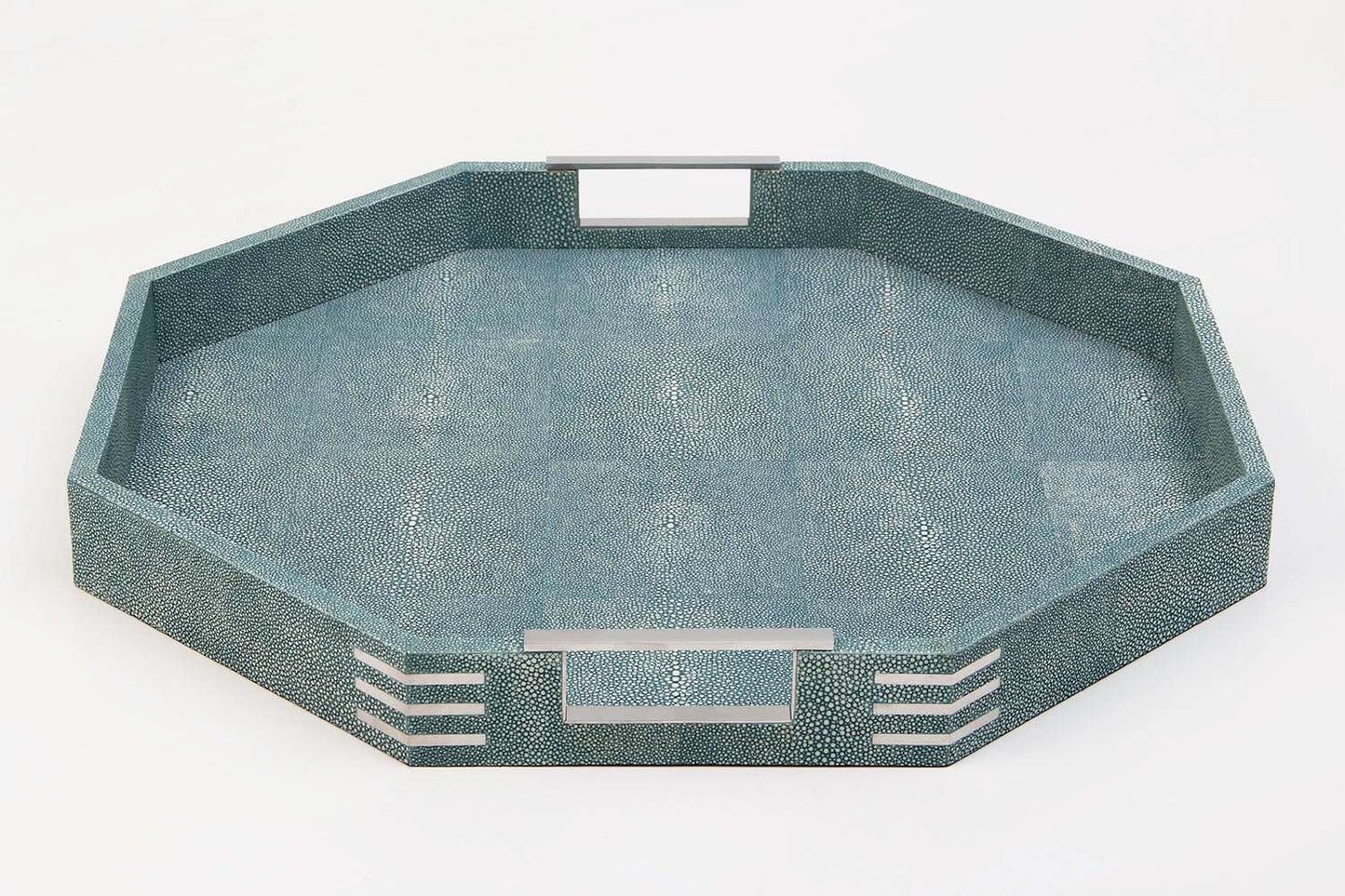 luxury serving tray, Bar tray, shagreen drinks tray, beverage tray by henry Forwood