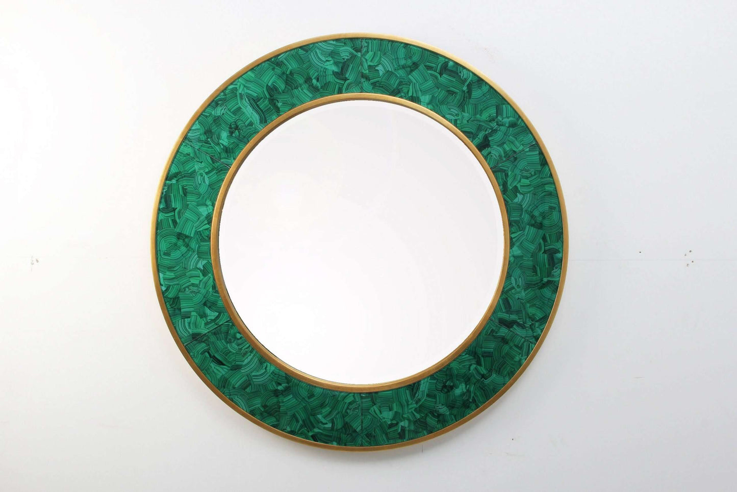 Round-Hall Mirror in Malachite
