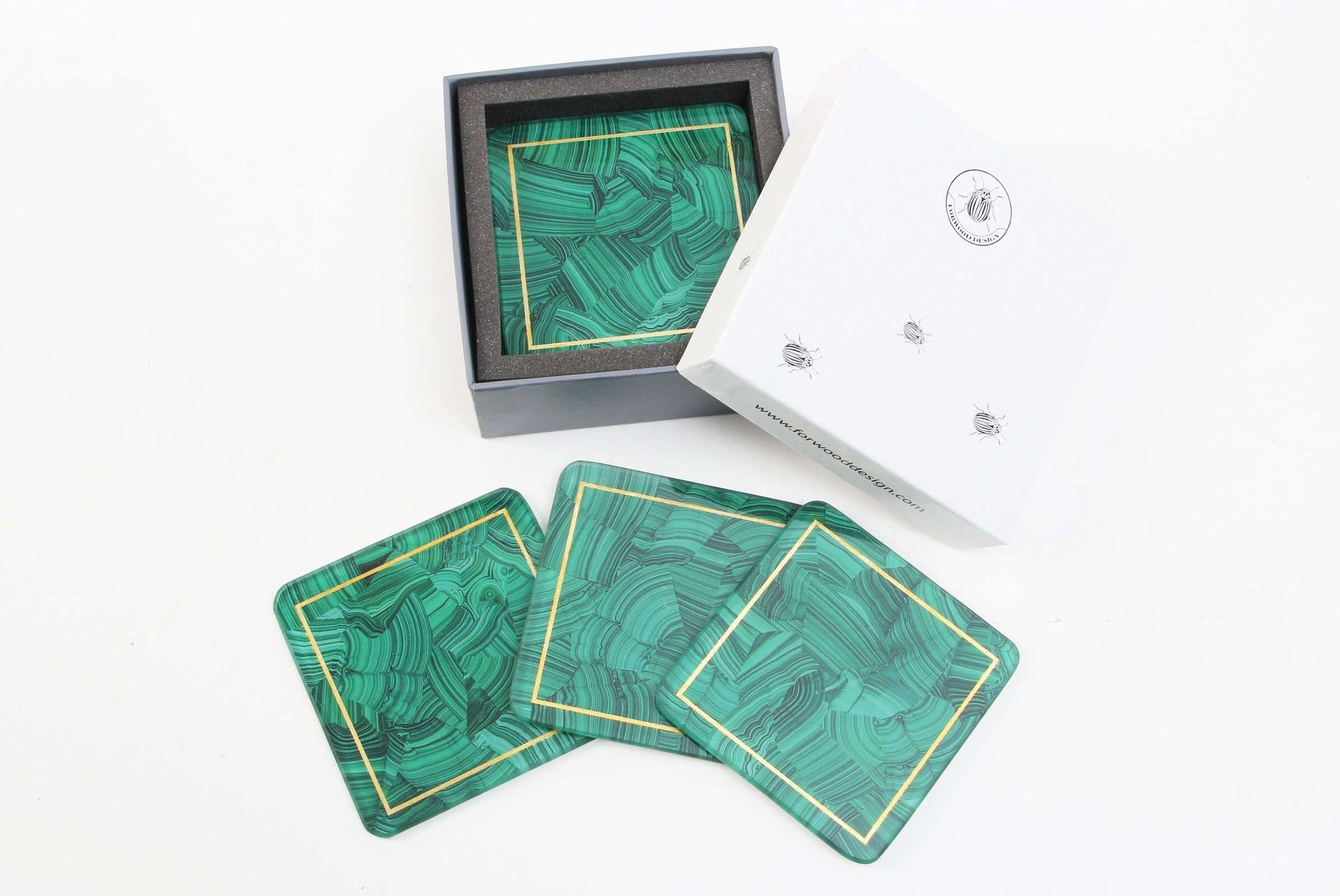 Coasters malachite Drinks coasters Chic coasters