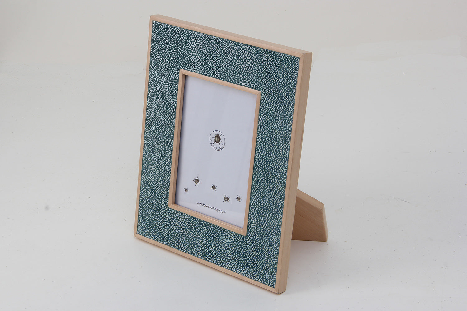 photo frame in teal shagreen gift present