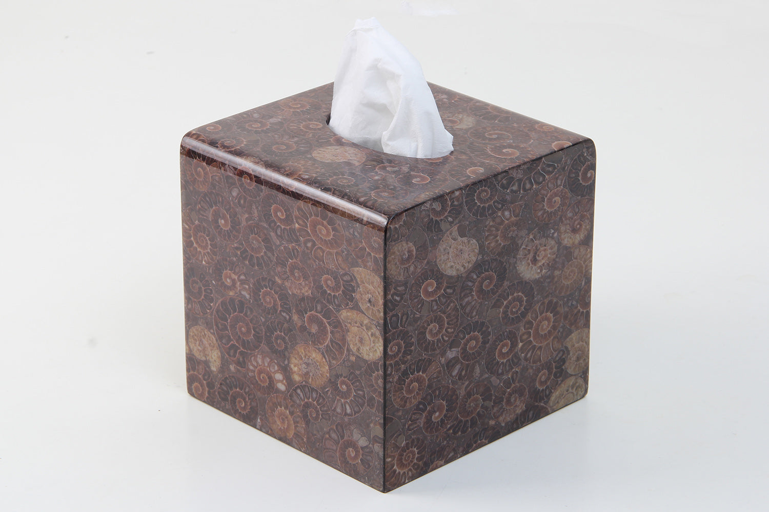 Ammonite Stone Tissue Box Cover